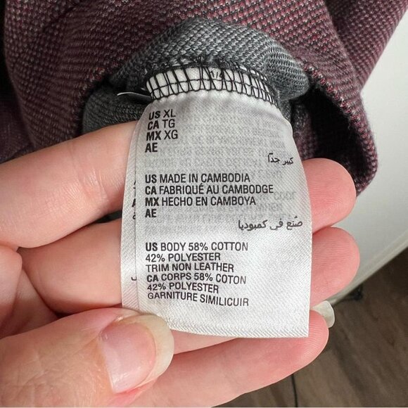 Tasso Elba Mens Size XL NEW Red Velvet 1/4 Zip Pullover Longsleeve Top Shirt - Picture 6 of 10